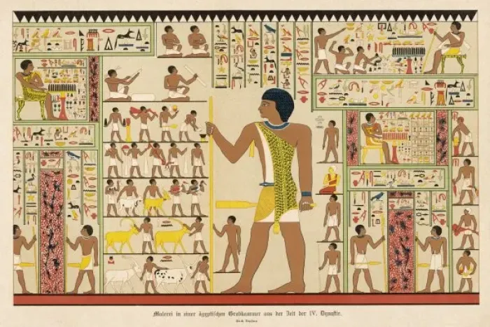 Framed Print : Egyptian Tomb Painting Framed Print : Egyptian Tomb Painting