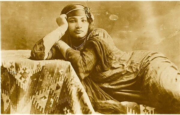 An Egyptian woman reclining