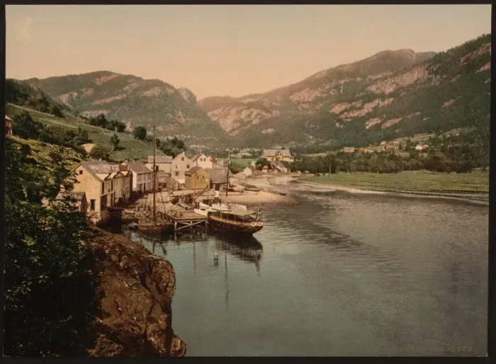 Framed Print : Eide Hardanger from the south, Hardanger Fjord, Norway Framed Print : Eide Hardanger from the south, Hardanger Fjord, Norway
