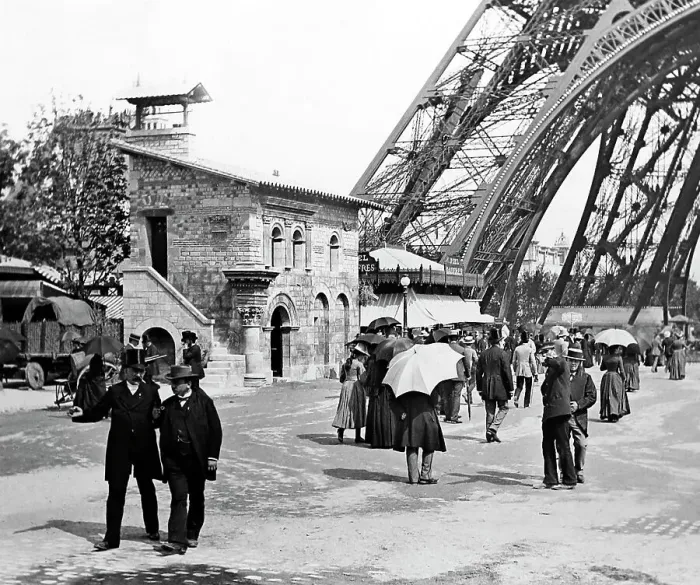 Framed Print : Under the Eiffel Tower, 1889 Exposition Universelle, Paris Framed Print : Under the Eiffel Tower, 1889 Exposition Universelle, Paris
