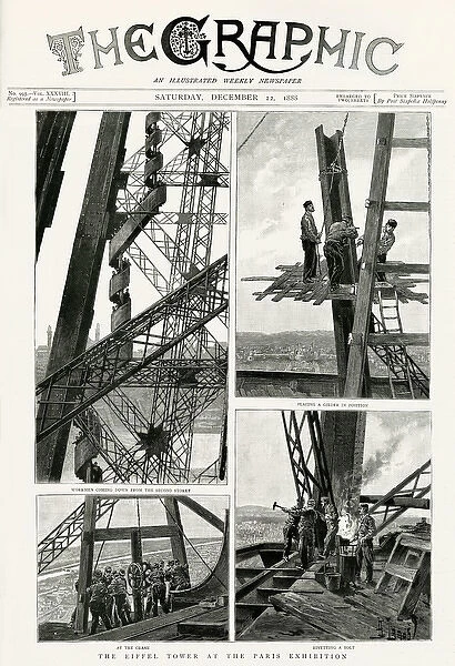 Eiffel Tower being built 1888