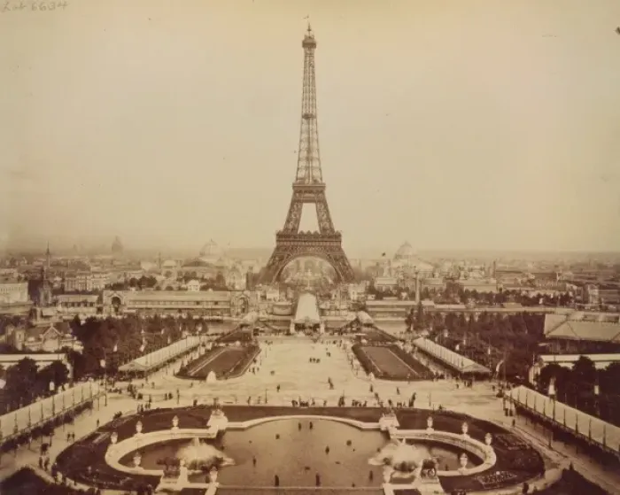 Framed Print : Eiffel Tower and Champ de Mars seen from Trocadero Palace, P Framed Print : Eiffel Tower and Champ de Mars seen from Trocadero Palace, P