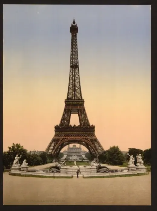 Framed Print : Eiffel Tower, full-view looking toward the Trocadero, Exposi Framed Print : Eiffel Tower, full-view looking toward the Trocadero, Exposi