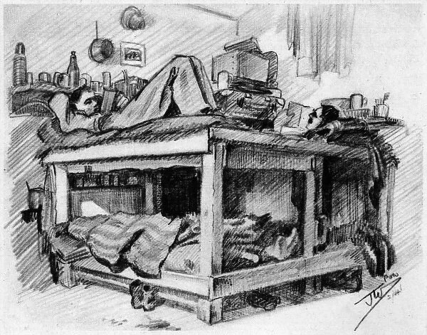 Eight-sleeper bunk in Stalag XXI D
