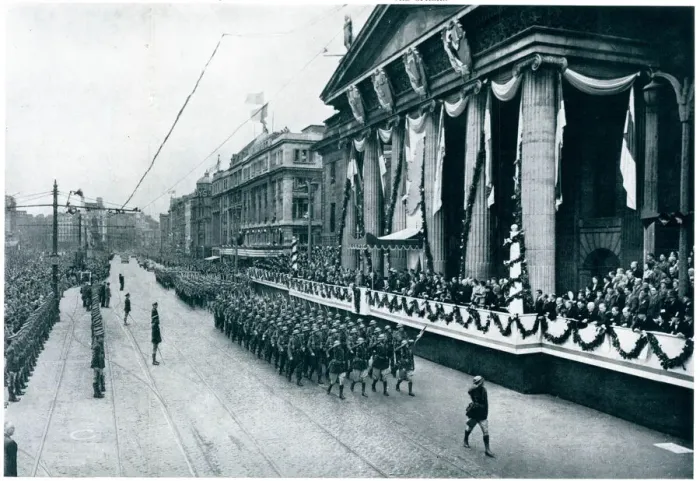 Framed Print : Eire becomes a republic - March-past of the Irish Army Framed Print : Eire becomes a republic - March-past of the Irish Army