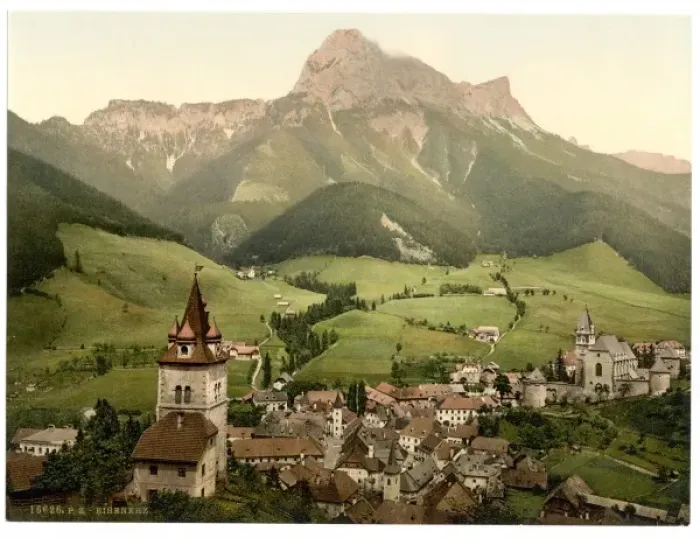 Framed Print : Eisenerz, general view, Upper Austria, Austro-Hungary Framed Print : Eisenerz, general view, Upper Austria, Austro-Hungary