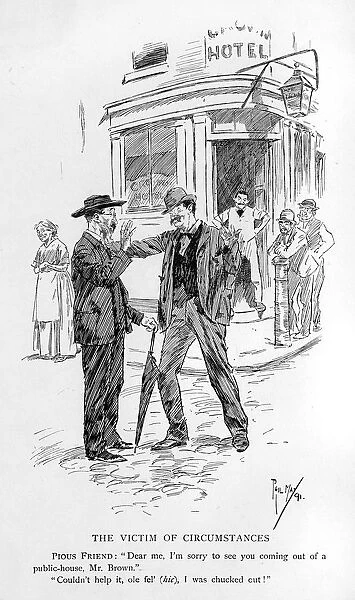 EJECTED FROM PUB, 1891