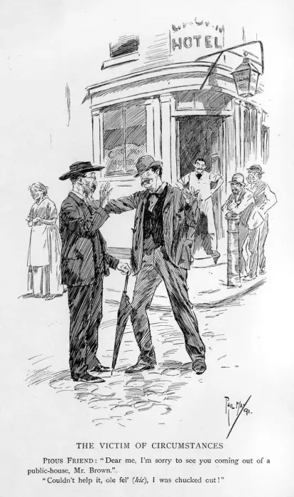 Framed Print : EJECTED FROM PUB, 1891 Framed Print : EJECTED FROM PUB, 1891