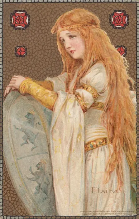 Framed Print : Elaine of Astolatis a figure inArthurian legend who dies of unrequited Framed Print : Elaine of Astolatis a figure inArthurian legend who dies of unrequited