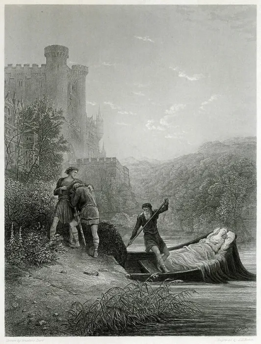 Framed Print : Elaine Dies Love Myth England Arthurian Legend Framed Print : Elaine Dies Love Myth England Arthurian Legend