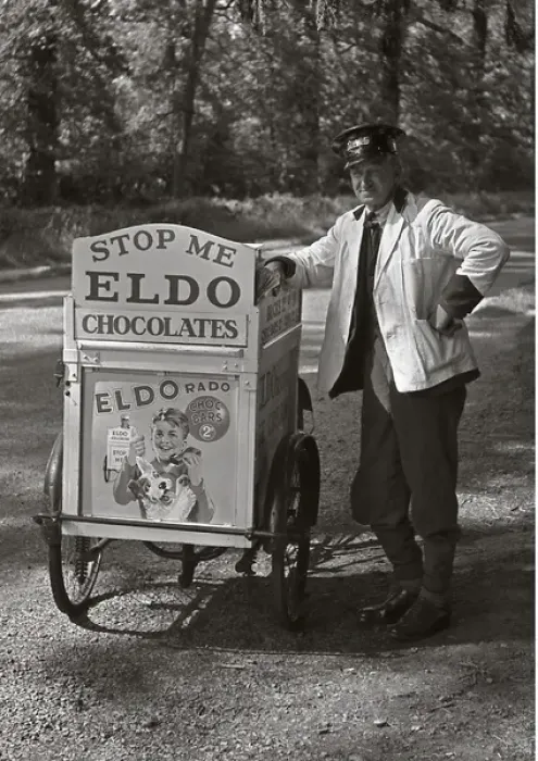 Framed Print : Eldo ice cream and chocolate salesman Framed Print : Eldo ice cream and chocolate salesman