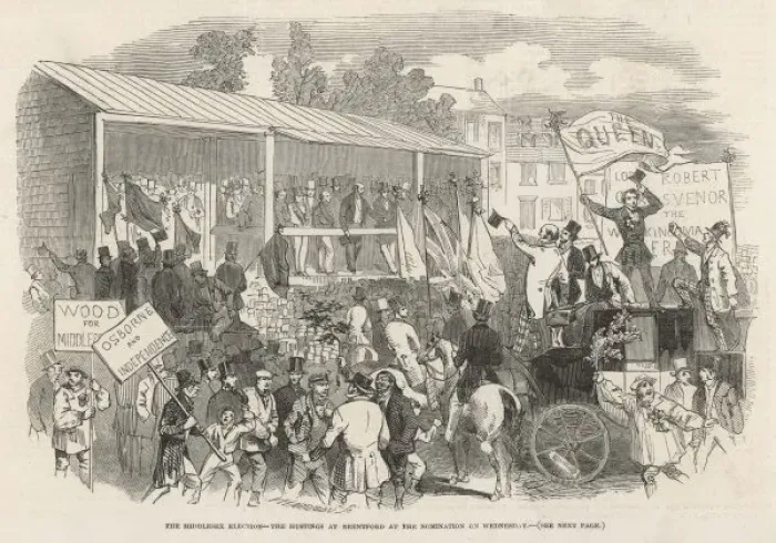 Framed Print : Election, Brentford 1847 Framed Print : Election, Brentford 1847