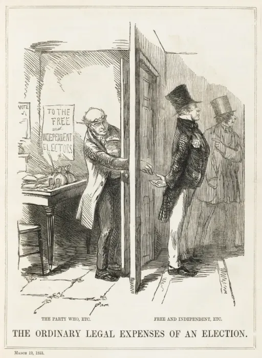 Framed Print : Election Bribery 1853 Framed Print : Election Bribery 1853