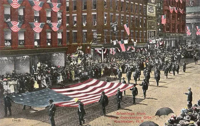 Framed Print : Election parade, Rochester, New York State, USA Framed Print : Election parade, Rochester, New York State, USA