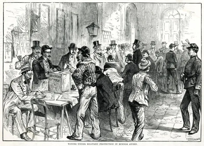 Framed Print : Election Proceedings in Buenos Aires Framed Print : Election Proceedings in Buenos Aires