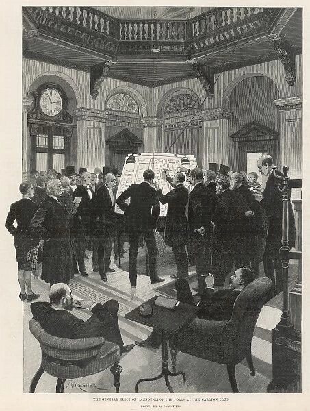 Election Results at the Carlton Club, London, 1892