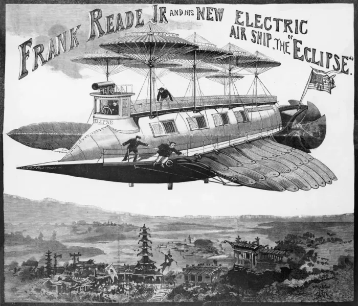 Framed Print : ELECTRIC AIRSHIP