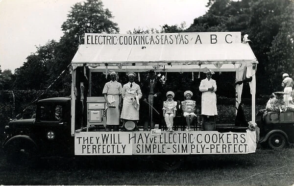 Electric Cooker - Oven Advertising Float, Great Finborough