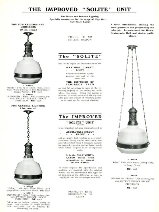 Framed Print : Electric Light Fixtures catalogue, Improved Solite Unit Framed Print : Electric Light Fixtures catalogue, Improved Solite Unit