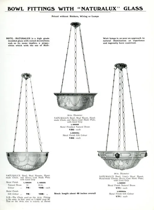 Framed Print : Electric Light Fixtures catalogue, Naturalux Bowl Fittings Framed Print : Electric Light Fixtures catalogue, Naturalux Bowl Fittings