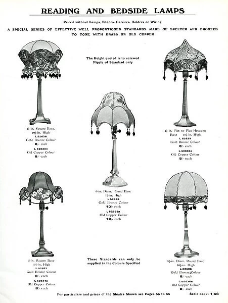 Electric Light Fixtures catalogue, Reading and Bedside Lamps
