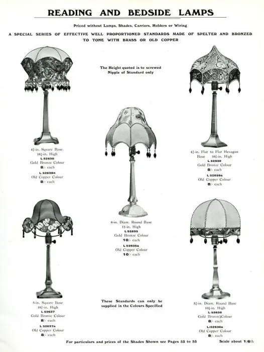 Framed Print : Electric Light Fixtures catalogue, Reading and Bedside Lamps Framed Print : Electric Light Fixtures catalogue, Reading and Bedside Lamps