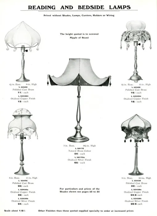 Framed Print : Electric Light Fixtures catalogue, Reading and Bedside Lamps Framed Print : Electric Light Fixtures catalogue, Reading and Bedside Lamps