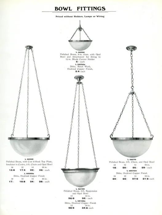 Framed Print : Electric Light Fixtures catalogue, Bowl Fittings Framed Print : Electric Light Fixtures catalogue, Bowl Fittings