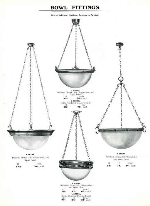 Framed Print : Electric Light Fixtures catalogue, Bowl Fittings Framed Print : Electric Light Fixtures catalogue, Bowl Fittings