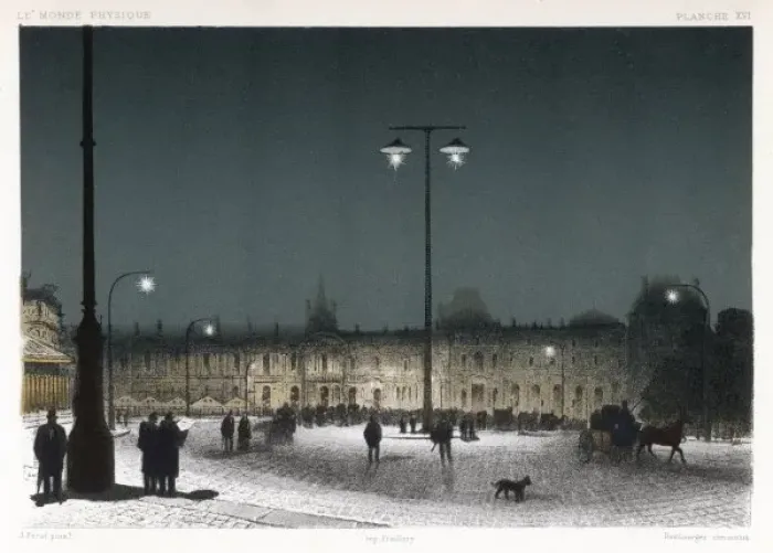 Framed Print : Electric Lighting, Paris Framed Print : Electric Lighting, Paris