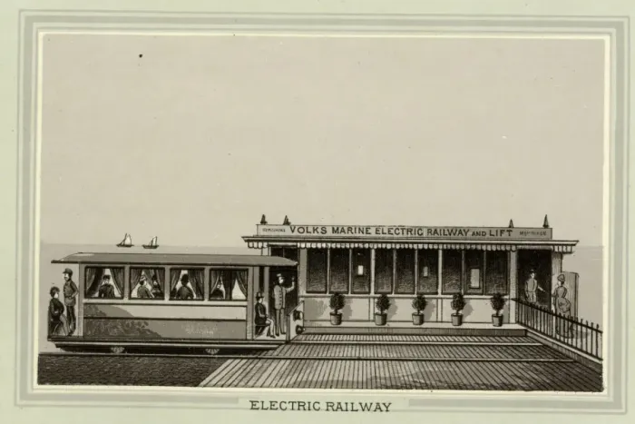 Framed Print : Electric Railway, Brighton, Sussex Framed Print : Electric Railway, Brighton, Sussex