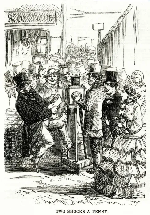 Framed Print : Electric Shocks, Epsom 1860 Framed Print : Electric Shocks, Epsom 1860