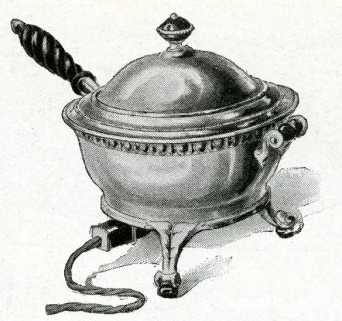 Framed Print : Electrical chafing dish 1912 Framed Print : Electrical chafing dish 1912