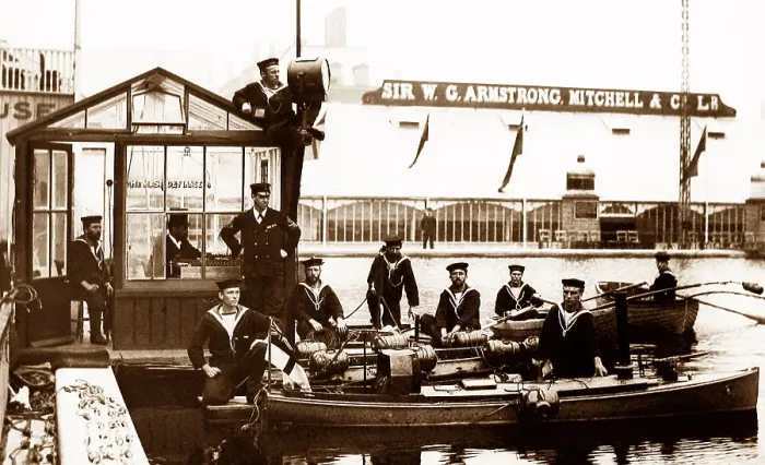 Framed Print : Electrically controlled boat, Royal Naval Exhibition Framed Print : Electrically controlled boat, Royal Naval Exhibition