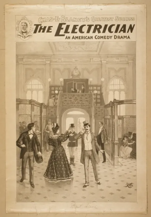Framed Print : The electrician an American comedy drama : Chas. E. Blaney s Framed Print : The electrician an American comedy drama : Chas. E. Blaney s