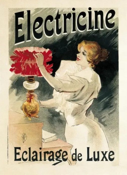 Framed Print : Electricine. Eclairage de Luxe. Poster by Lucien Framed Print : Electricine. Eclairage de Luxe. Poster by Lucien
