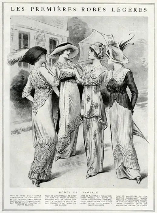 Framed Print : Elegant garden dresses 1912 Framed Print : Elegant garden dresses 1912