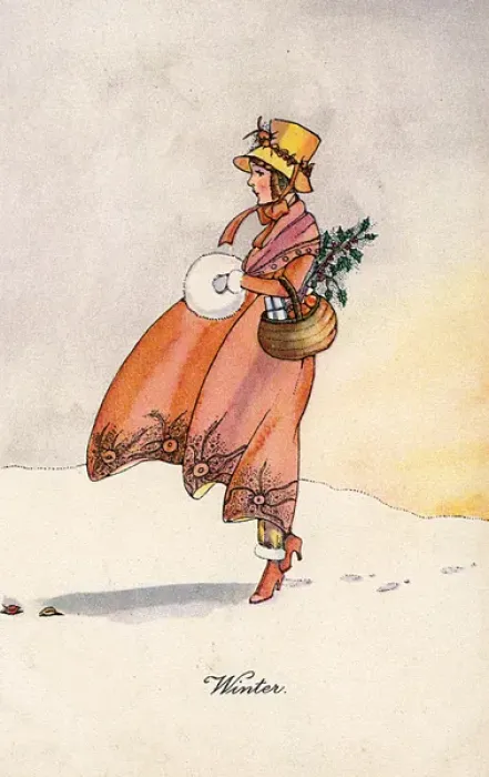 Framed Print : Elegant lady in the snow Framed Print : Elegant lady in the snow