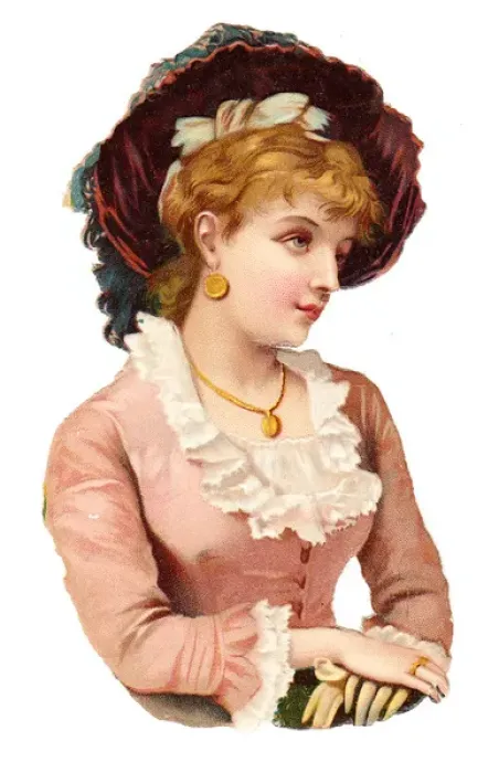 Framed Print : Elegant woman in pink on a scrap Framed Print : Elegant woman in pink on a scrap