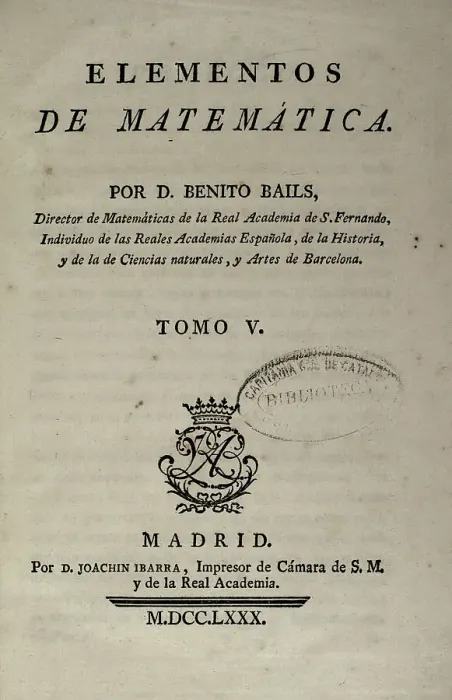 Framed Print : Elementos de Matematica by Spanish architect Benito Bails Framed Print : Elementos de Matematica by Spanish architect Benito Bails