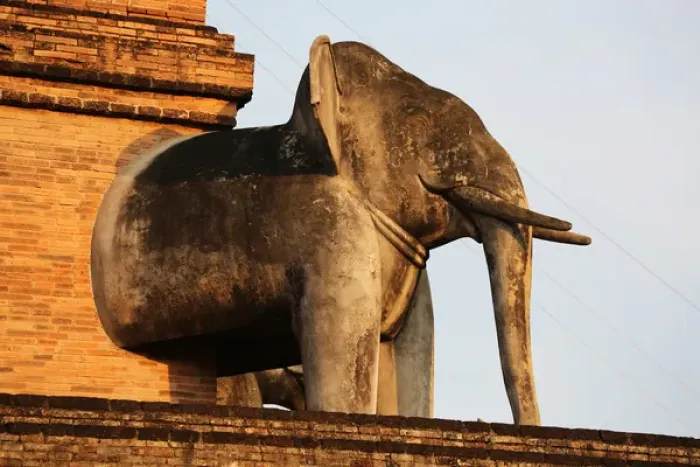 Framed Print : Elephant, Wat Chedi Luang temple, Chiang Mai, Thailand Framed Print : Elephant, Wat Chedi Luang temple, Chiang Mai, Thailand