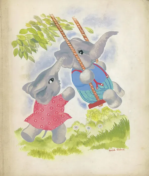 Framed Print : Elephants calfs as children playing Children's Framed Print : Elephants calfs as children playing Children's