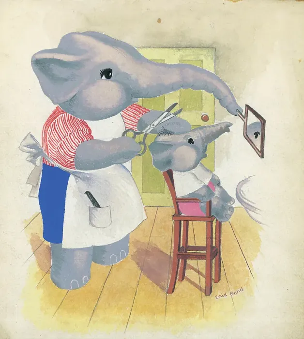 Framed Print : Elephants dressed as children Children's childrens