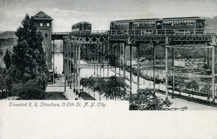 Framed Print : Elevated Railroad Structure - 110th Street, New York City Framed Print : Elevated Railroad Structure - 110th Street, New York City