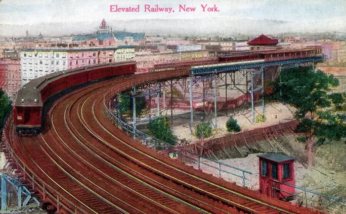 Framed Print : Elevated Railway, New York City, USA Framed Print : Elevated Railway, New York City, USA