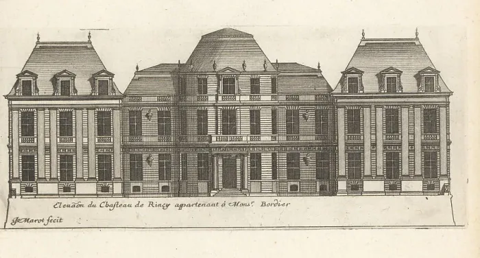 Framed Print : Elevation of the Chateau du Raincy Framed Print : Elevation of the Chateau du Raincy