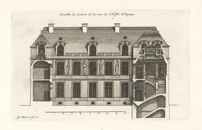 Framed Print : Elevation of the courtyard in the Hotel de Carnavalet, Paris Framed Print : Elevation of the courtyard in the Hotel de Carnavalet, Paris