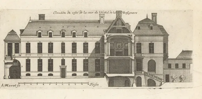 Framed Print : Elevation of the courtyard side of Hotel de Chimay, Paris Framed Print : Elevation of the courtyard side of Hotel de Chimay, Paris