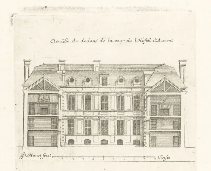 Framed Print : Elevation of the courtyard to the Hotel d'Aumont, Marais, Paris Framed Print : Elevation of the courtyard to the Hotel d'Aumont, Marais, Paris