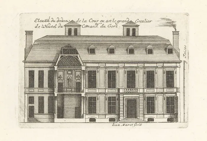 Framed Print : Elevation of the courtyard in the Hotel de Jars, Paris Framed Print : Elevation of the courtyard in the Hotel de Jars, Paris